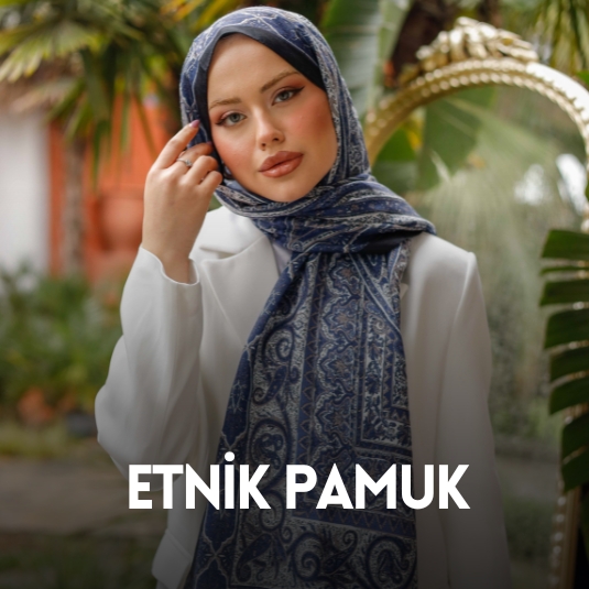 ETNİK PAMUK İPEK ŞAL