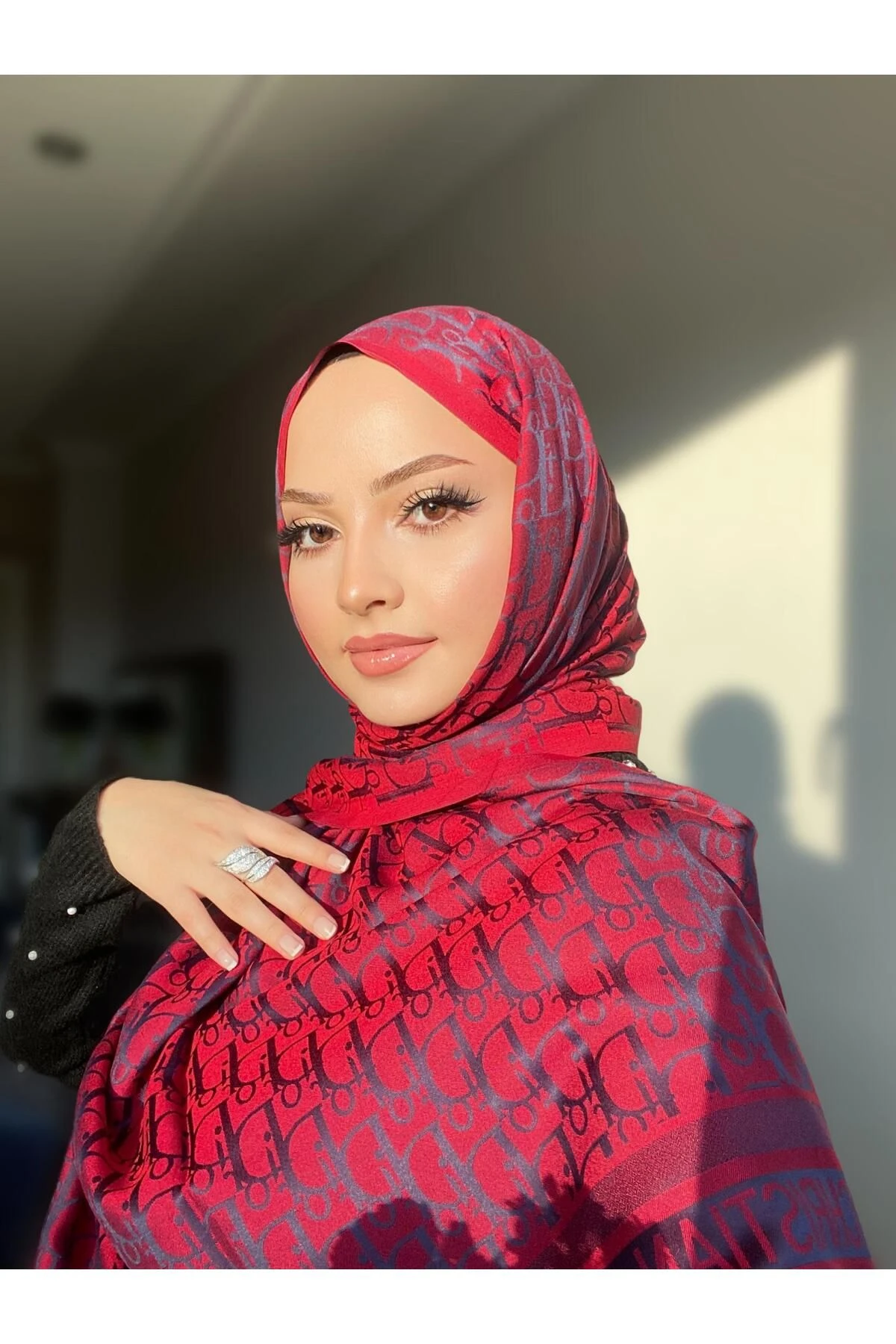 D Desenli̇ Çi̇ft Tarafli Kaşmi̇r Şal Bordo Lacivret