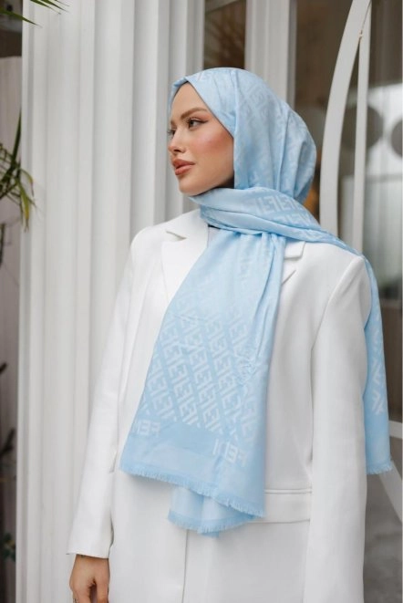 F Desen Çift Taraflı Kaşmir İpek Şal