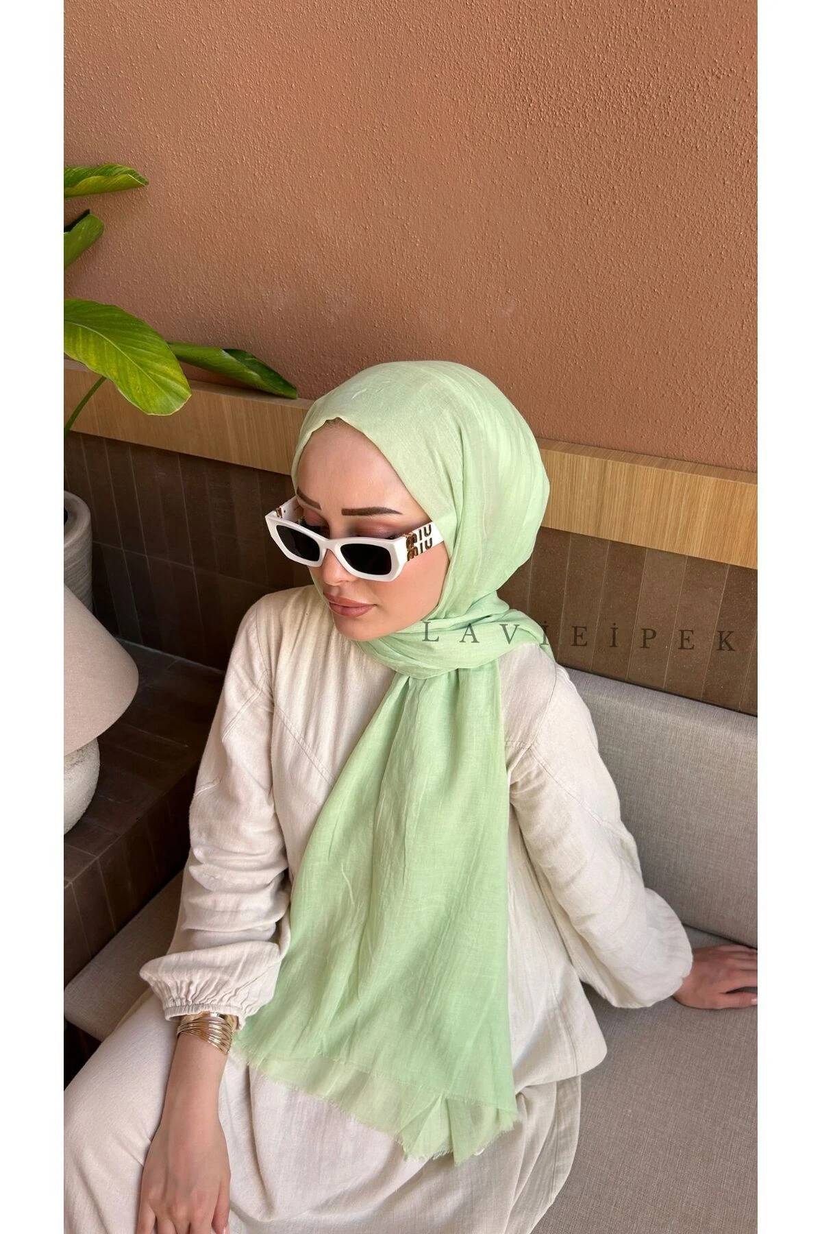 Organik Pamuk Şal Yeşil