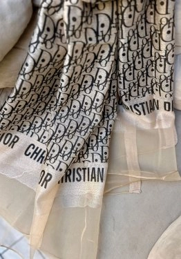 İpek Organze Tül Şal Bej