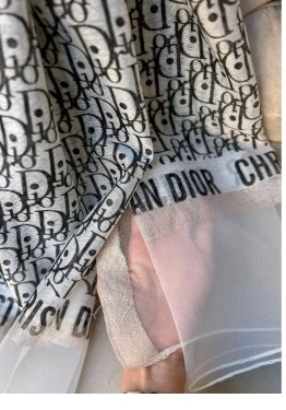 İpek Organze Tül Şal Fil Dişi