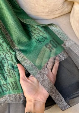İpek Organze Tül Şal Zümrüt