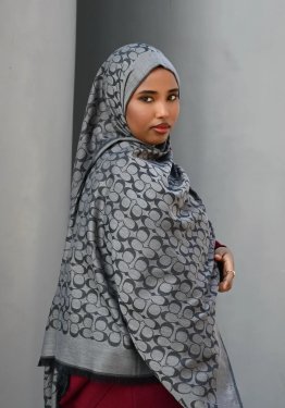 COACH DESEN YÜN İPEK ŞAL ANTRASİT