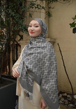 COACH DESEN YÜN İPEK ŞAL GRİ