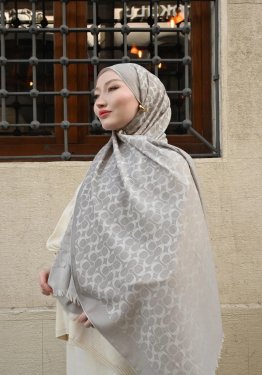 COACH DESEN YÜN İPEK ŞAL KUM BEJİ