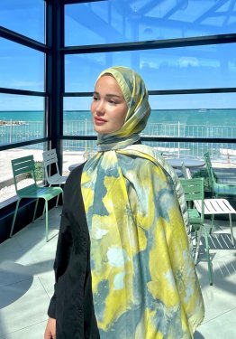 Çiçek Desenli Soft Pamuk Şal