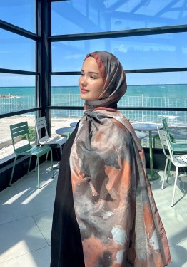Çiçek Desenli Soft Pamuk Şal