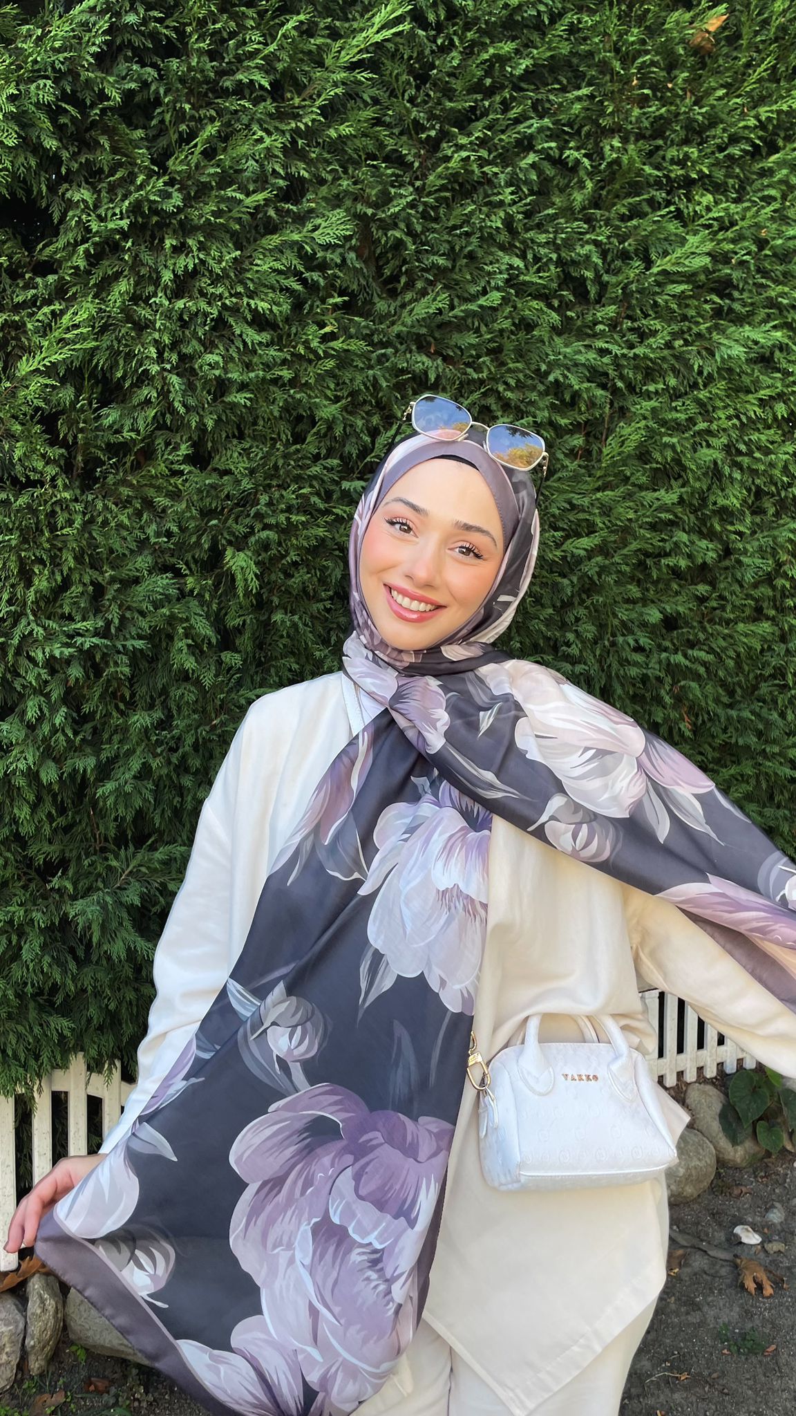 Çiçek Desenli Soft Pamuk Şal