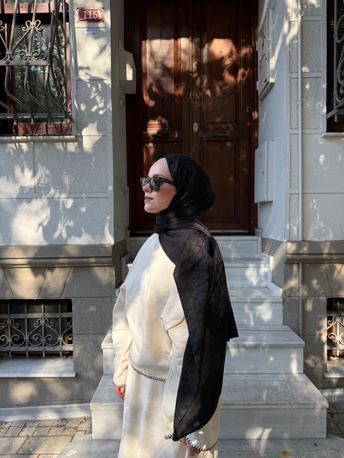 Çift Taraflı Pamuk İpek Şal